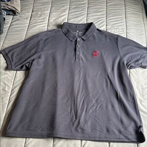 Men's Gray Polo Shirt with WSU Cougar Logo